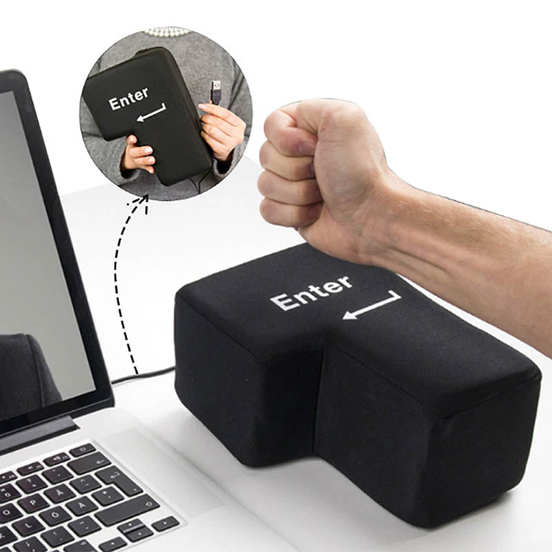 Large Enter Key Stress Reliever Pillow