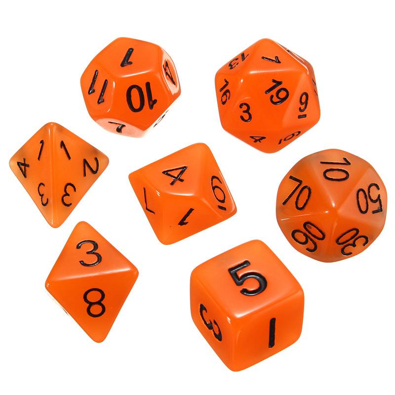 Glow In The Dark Polyhedral Dice Set