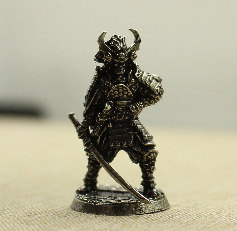 Copper Japanese Samurai Figurines
