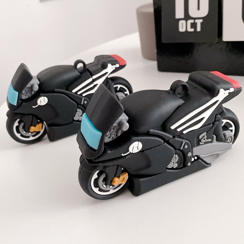 Minature Motorcycle Airpods Case Cover