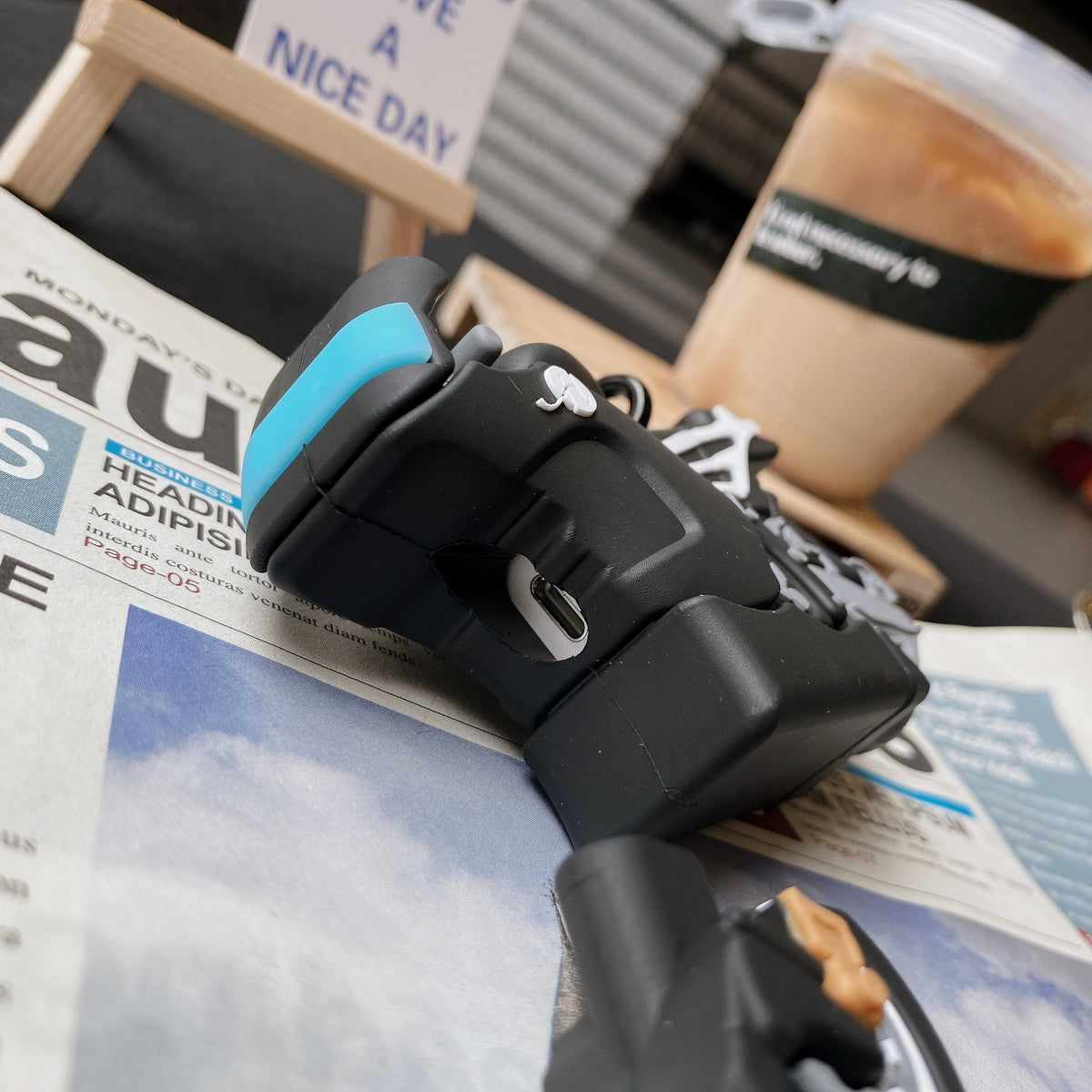 Minature Motorcycle Airpods Case Cover