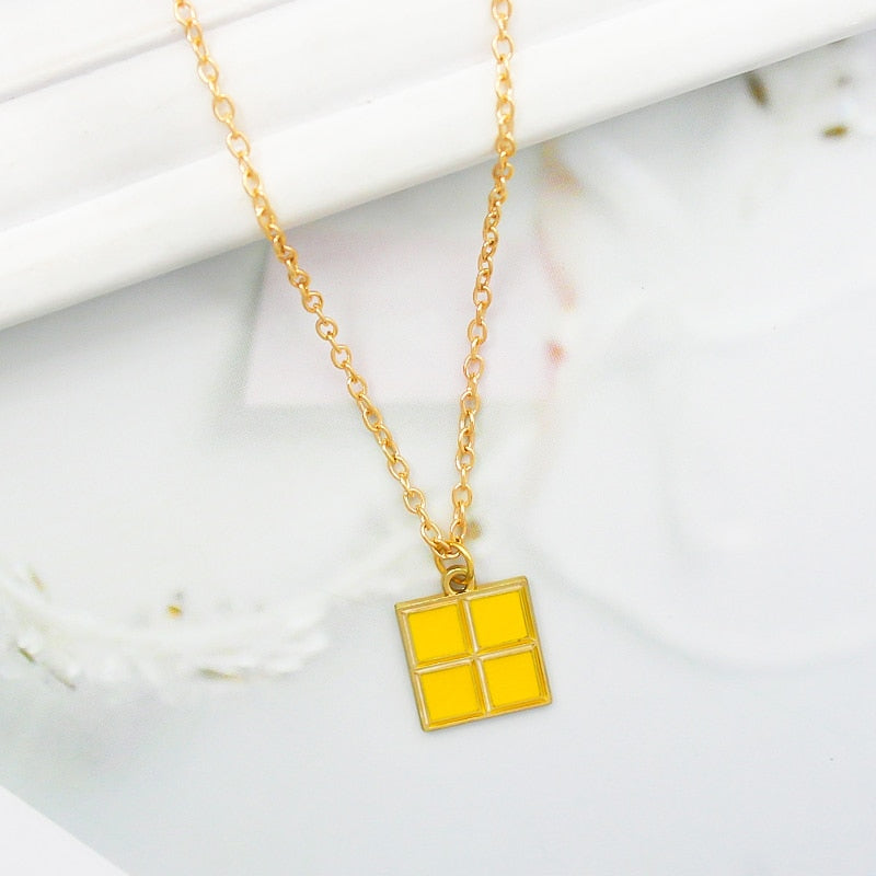 Geometric Brick Necklace