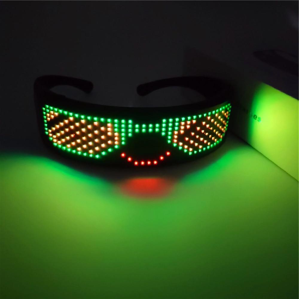 Multicolored LED Visor Glasses