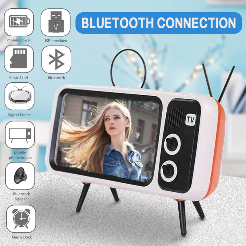 Retro TV Phone Holder and Speaker