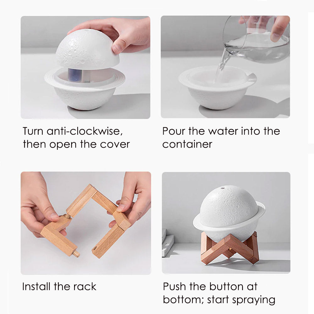 Planet Essential Oil Diffuser LED Lamp