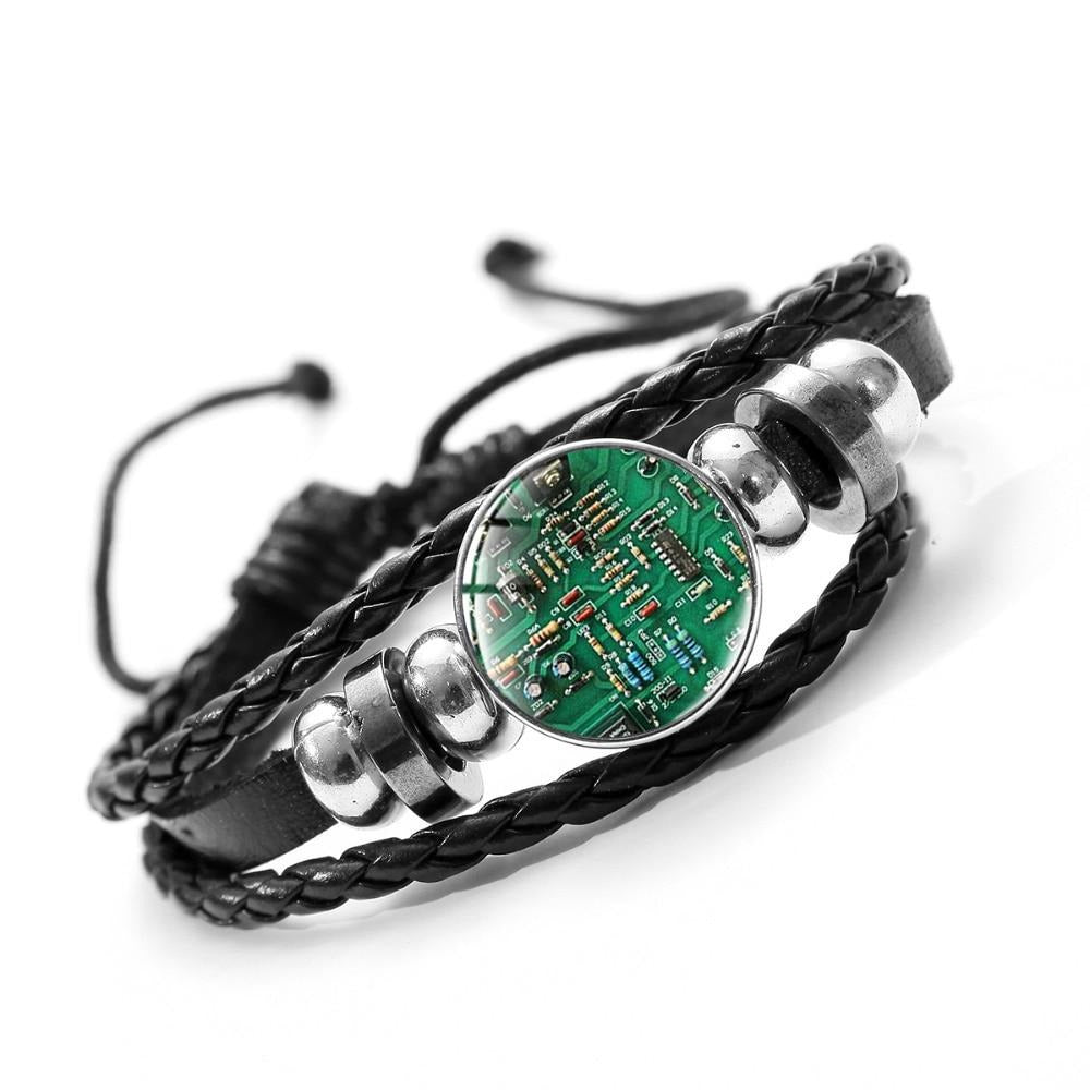 Circuit Board Braided Bracelet