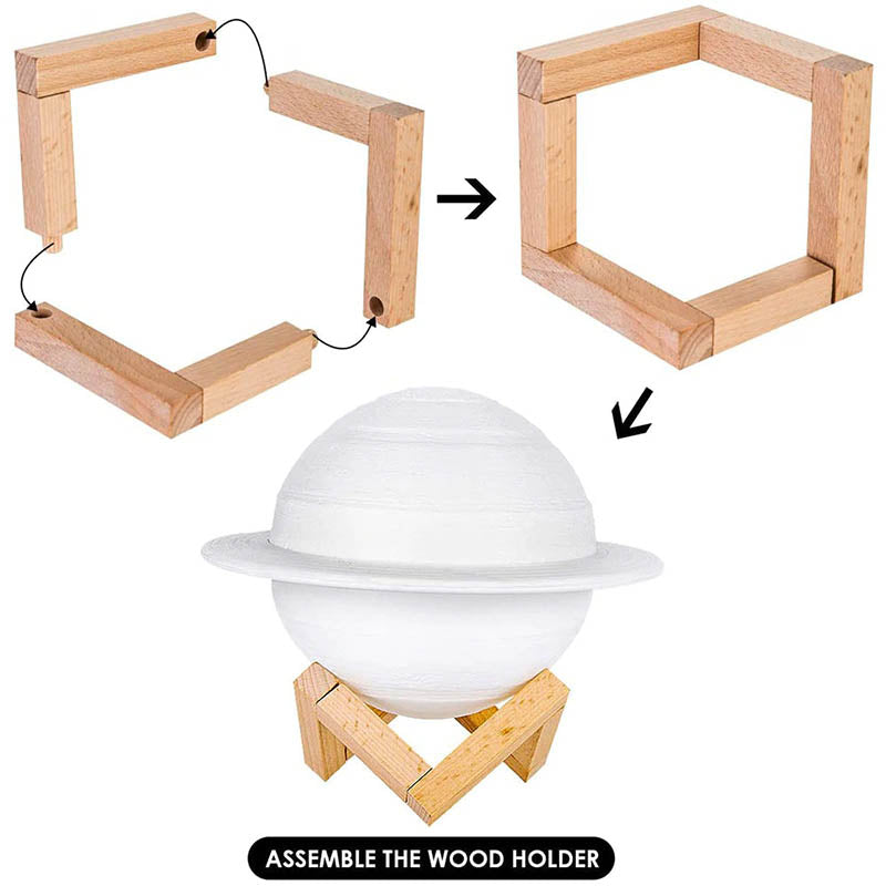 Saturn Multi-Color Lamp