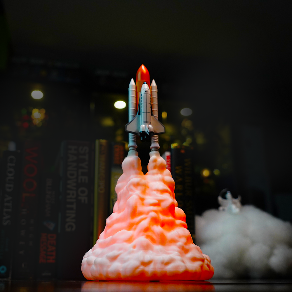 Space Shuttle Lift off Lamp The Geek Trove