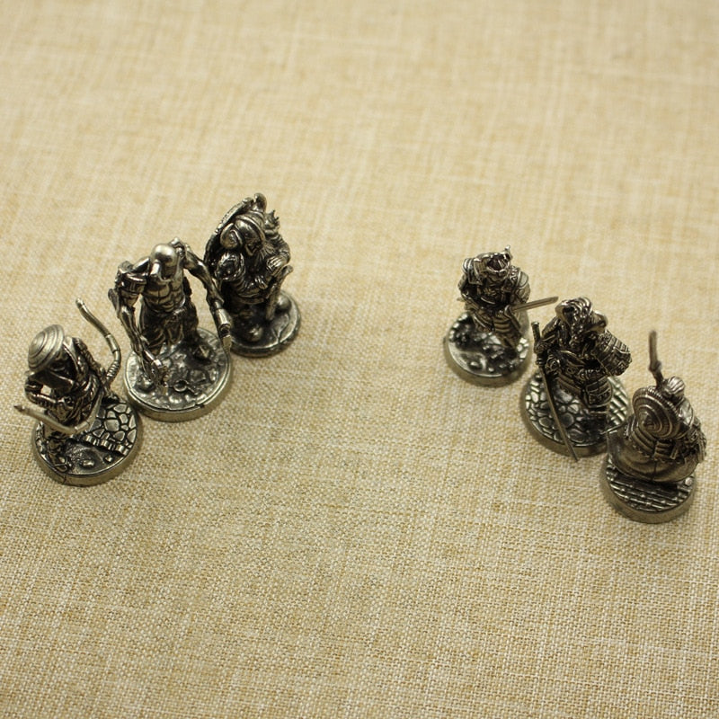 Copper Japanese Samurai Figurines