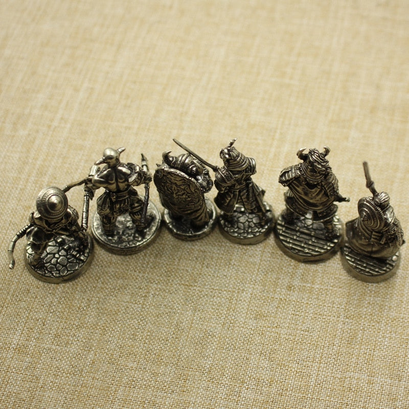 Copper Japanese Samurai Figurines