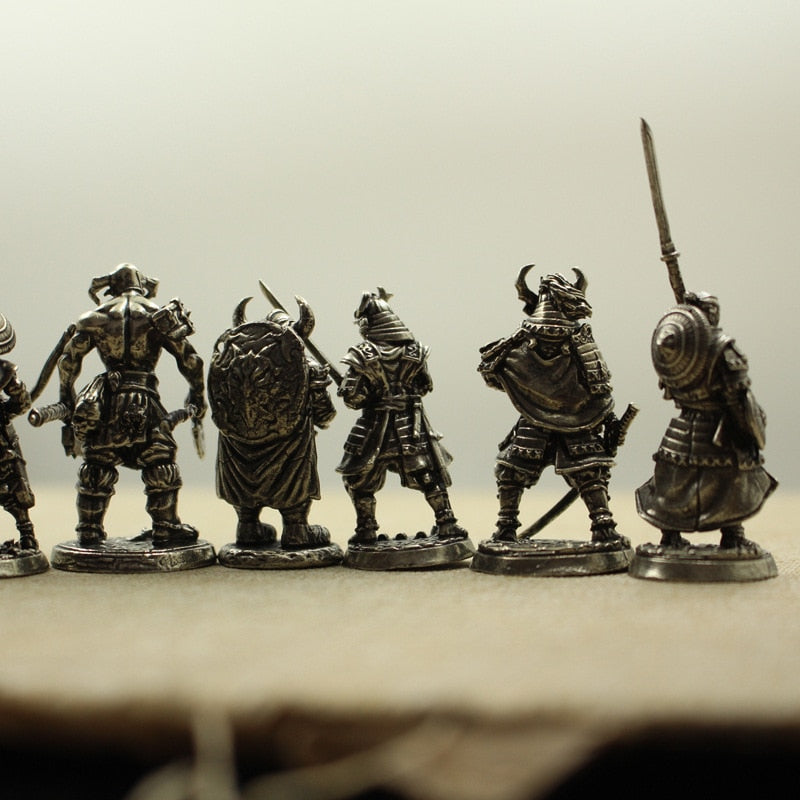 Copper Japanese Samurai Figurines