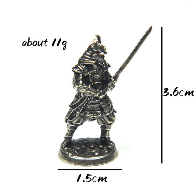 Copper Japanese Samurai Figurines
