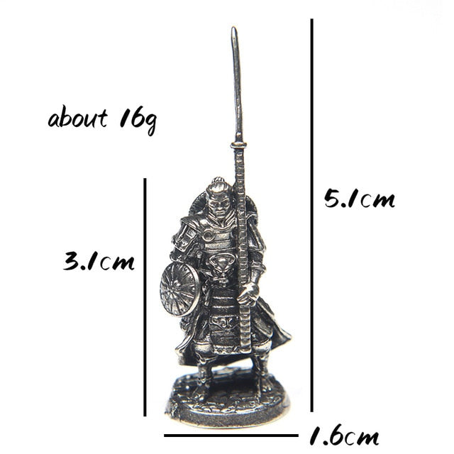 Copper Japanese Samurai Figurines