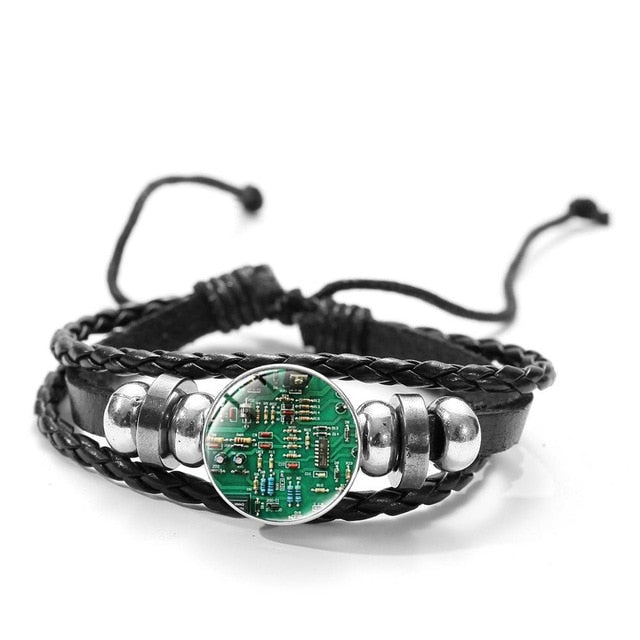 Circuit Board Braided Bracelet