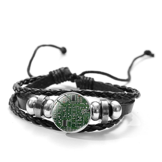 Circuit Board Braided Bracelet