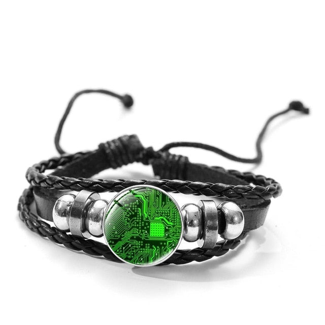 Circuit Board Braided Bracelet