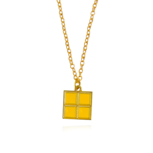 Geometric Brick Necklace